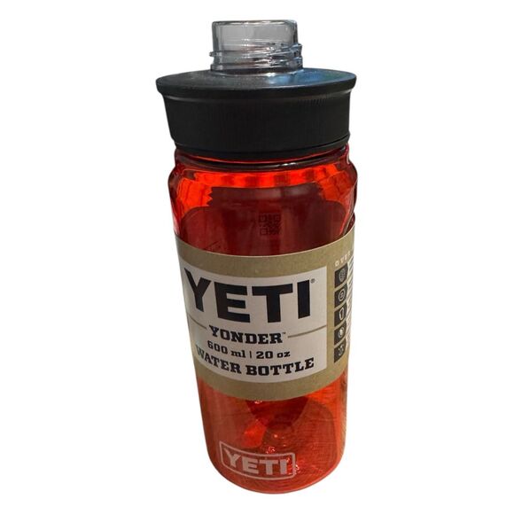 Yeti Yonder 20 Oz Water Bottle with Tether Chug Cap- Rescue Red NWT - Picture 2 of 3
